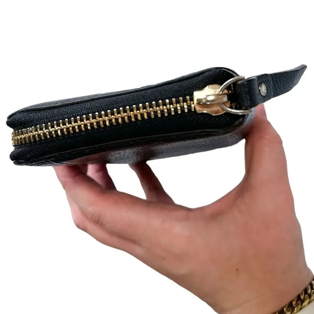 Kate Spade Berkshire Road Neda Long Zip Leather Wallet Black Gold Nude WLRU1885 - Picture 9 of 14